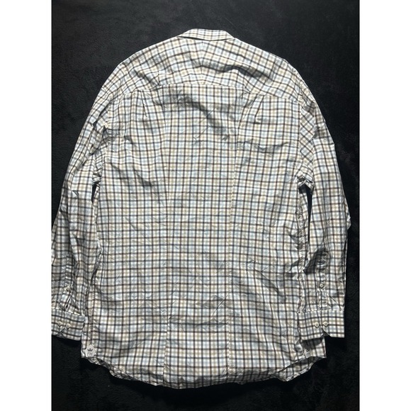 Peter Millar Summer Comfort checkered long sleeve button-down shirt size XXL - Picture 4 of 6